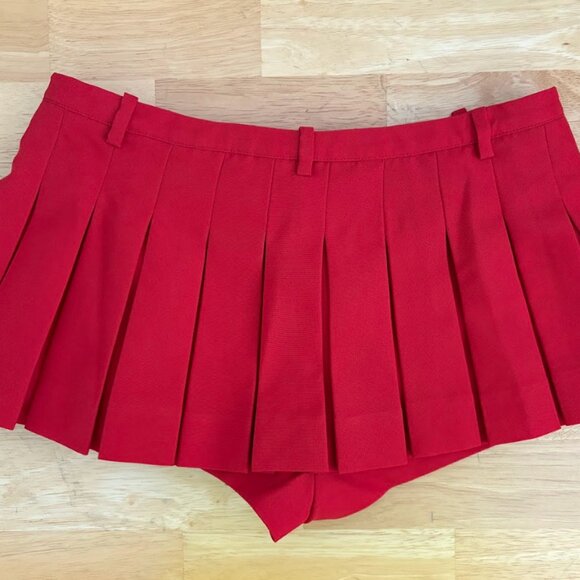 Sandy Liang Franc Skort Size 2 Red - Picture 2 of 2